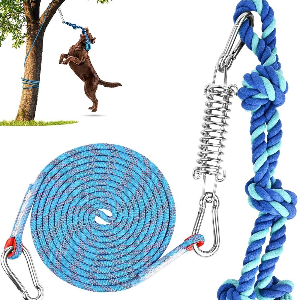 Tree Tug Toy for Pitbull Interactive & Exercise, Spring Pole Tug of War Toy